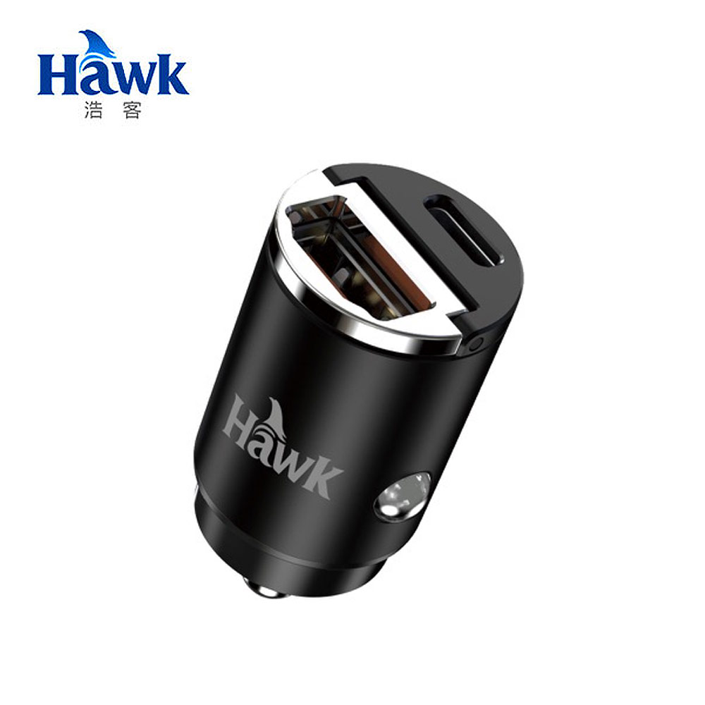 【Hawk 浩客】45W雙孔PD+QC隱形車充