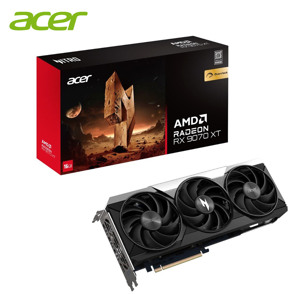 【Acer 宏碁】Nitro Radeon RX 9070XT 16GB OC 顯示卡
