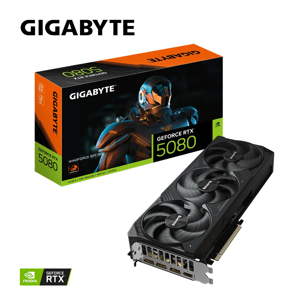 【GIGABYTE 技嘉】GeForce RTX5080 WINDFORCE SFF 16G 顯示卡