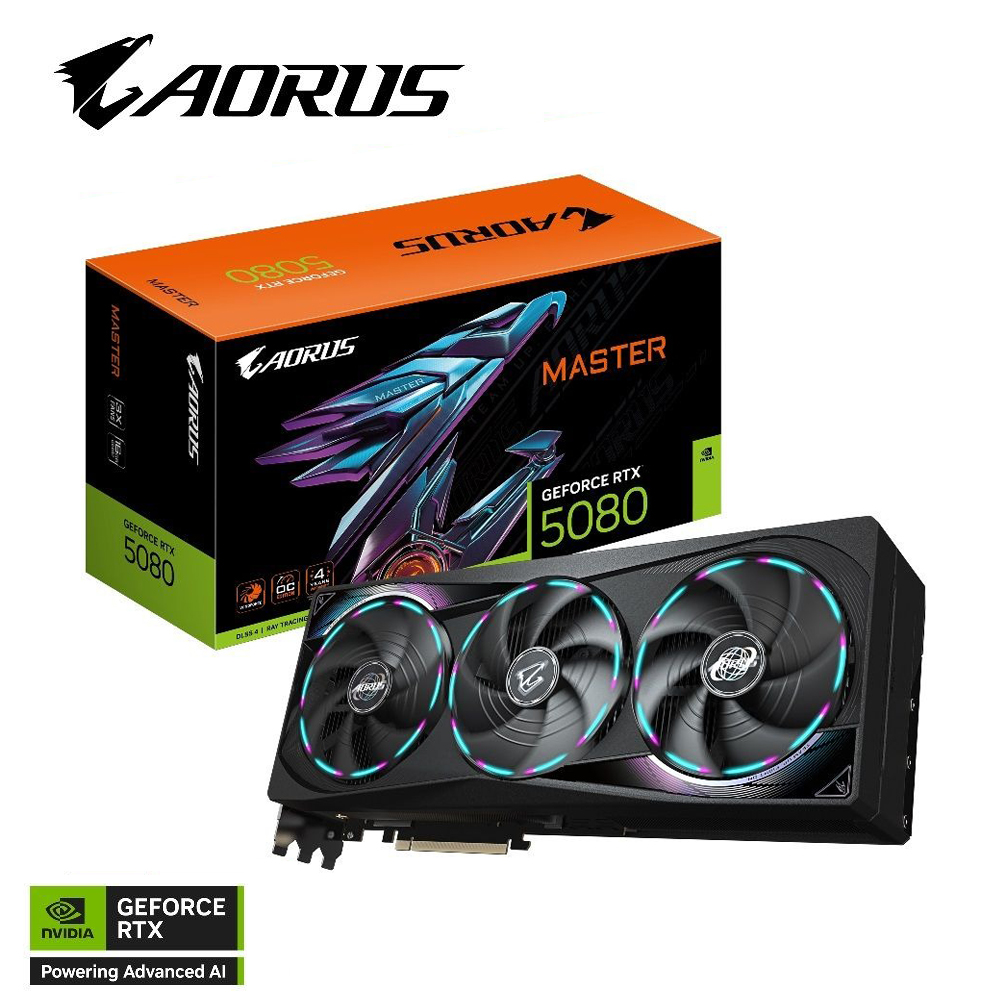 【GIGABYTE 技嘉】AORUS GeForce RTX 5080 MASTER 16G 顯示卡