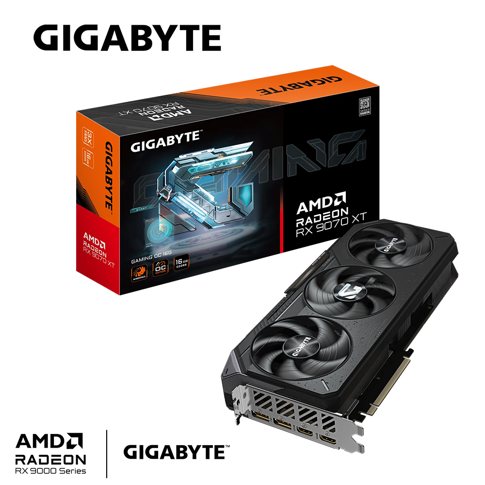 【GIGABYTE 技嘉】RX 9070 XT GAMING OC 16G 顯示卡