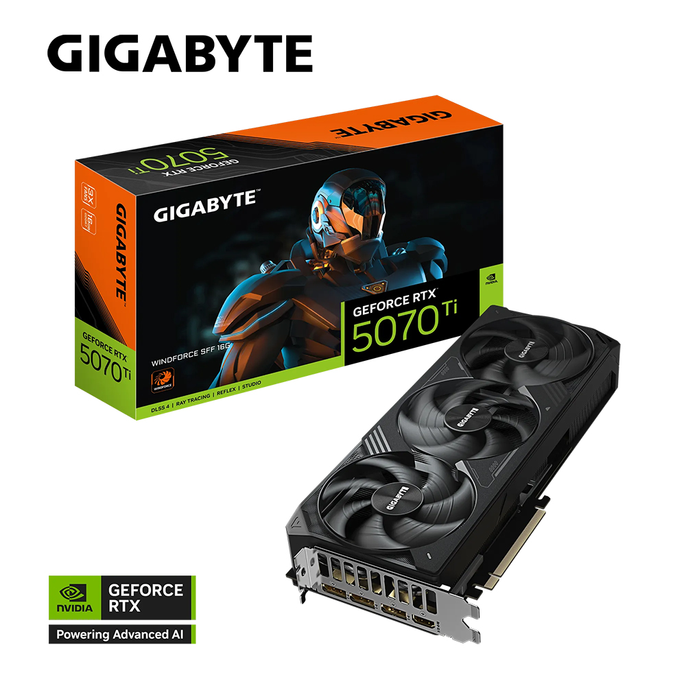 【GIGABYTE 技嘉】RTX 5070 Ti WINDFORCE SFF 16G 顯示卡