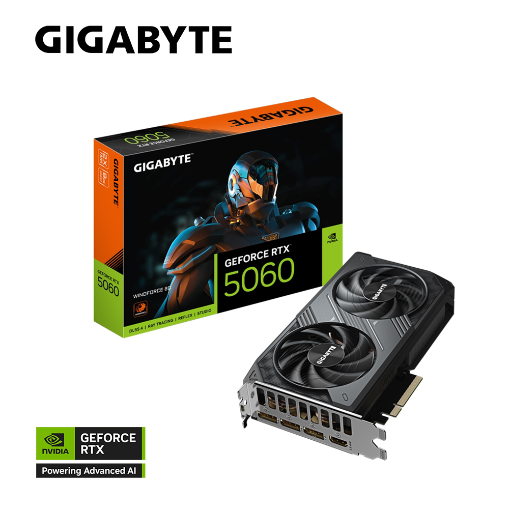 【GIGABYTE 技嘉】GeForce RTX 5060 WINDFORCE 8G 顯示卡