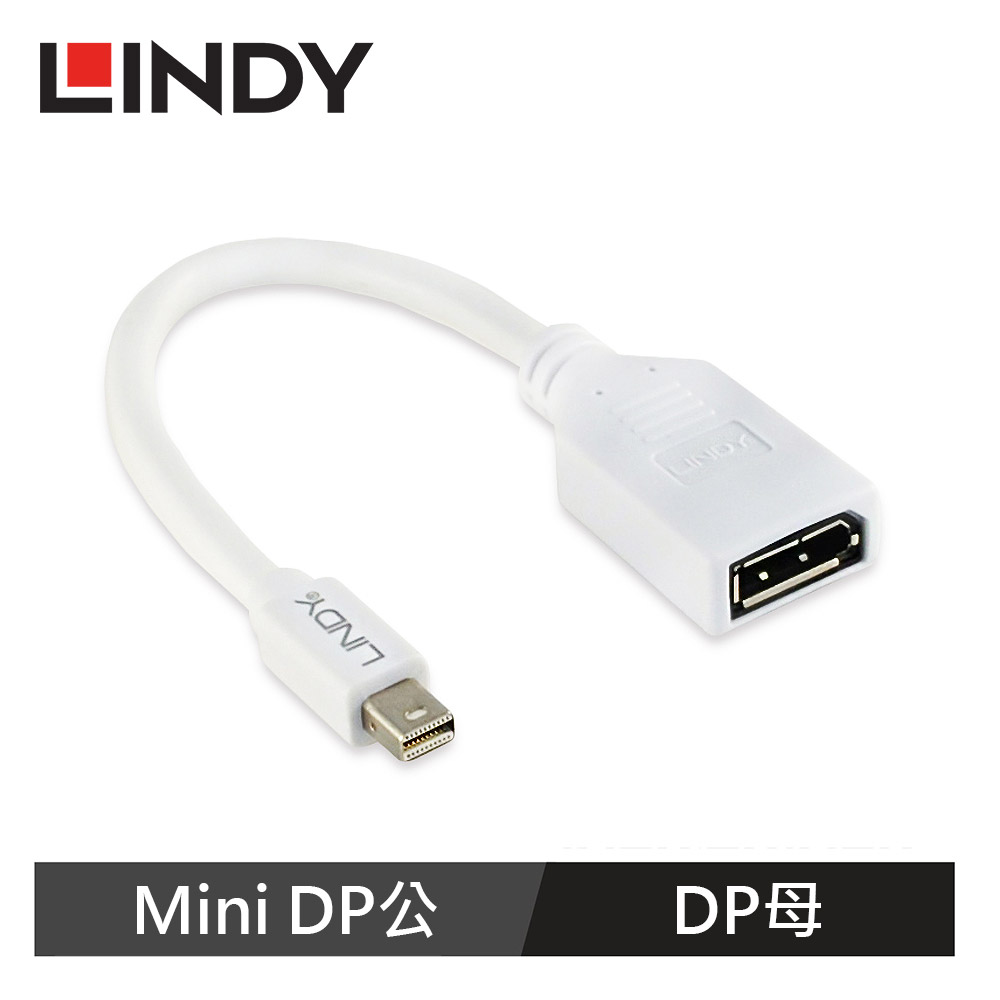 【LINDY 林帝】Mini DP公 to DP母轉接器