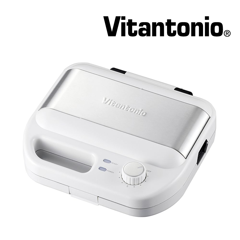 【Vitantonio】小V多功能計時鬆餅機｜雪花白【福利良品】