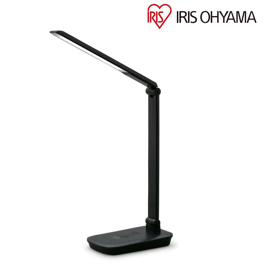 【IRIS OHYAMA】LDL-QFD QI無線充電盤檯燈 黑色
