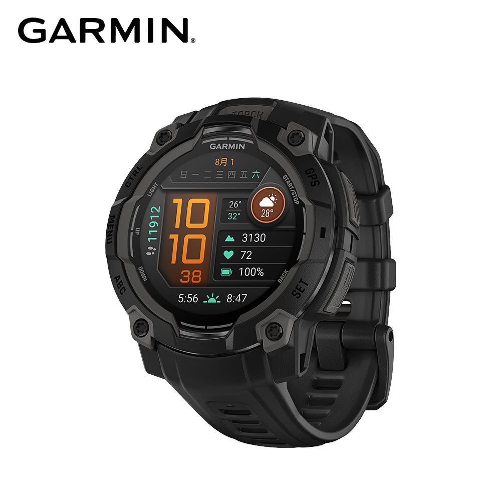 【GARMIN】INSTINCT 3 AMOLED 本我系列 GPS腕錶 45mm《極致黑》