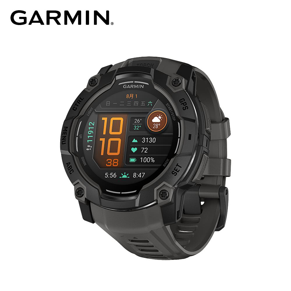 【GARMIN】INSTINCT 3 AMOLED 本我系列 GPS腕錶 50mm《石墨灰》