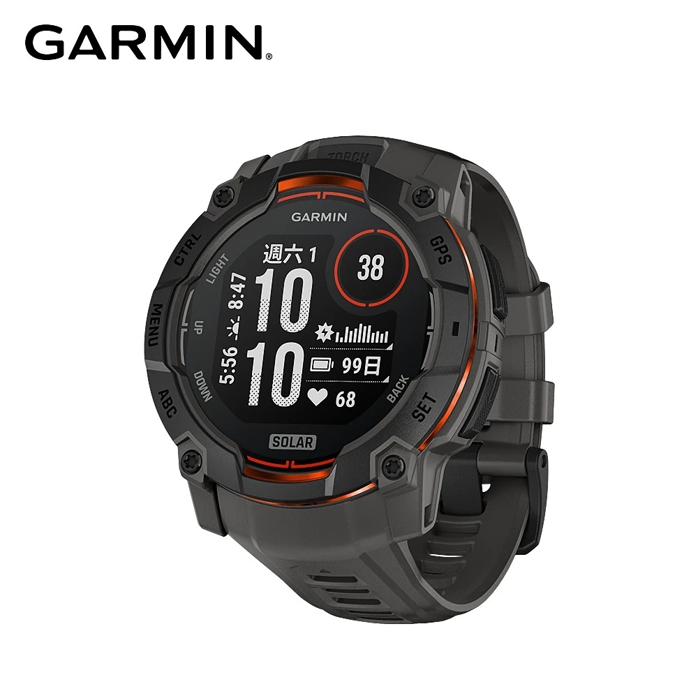 【GARMIN】INSTINCT 3 Solar 本我系列 太陽能GPS腕錶 50mm《石墨灰》