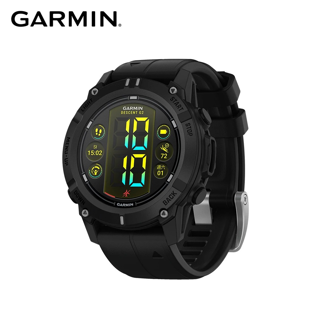 【GARMIN】Descent G2 GPS潛水電腦錶《石墨黑》