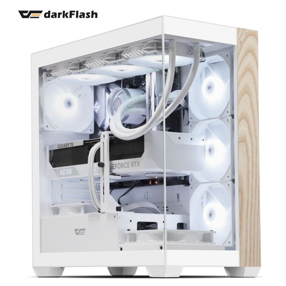 【darkFlash】DS900 Wood 質感木紋 機殼 白色