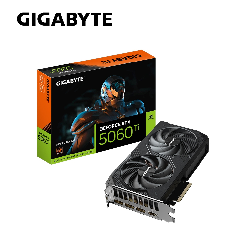 【GIGABYTE 技嘉】RTX 5060 Ti WINDFORCE 16G 顯示卡
