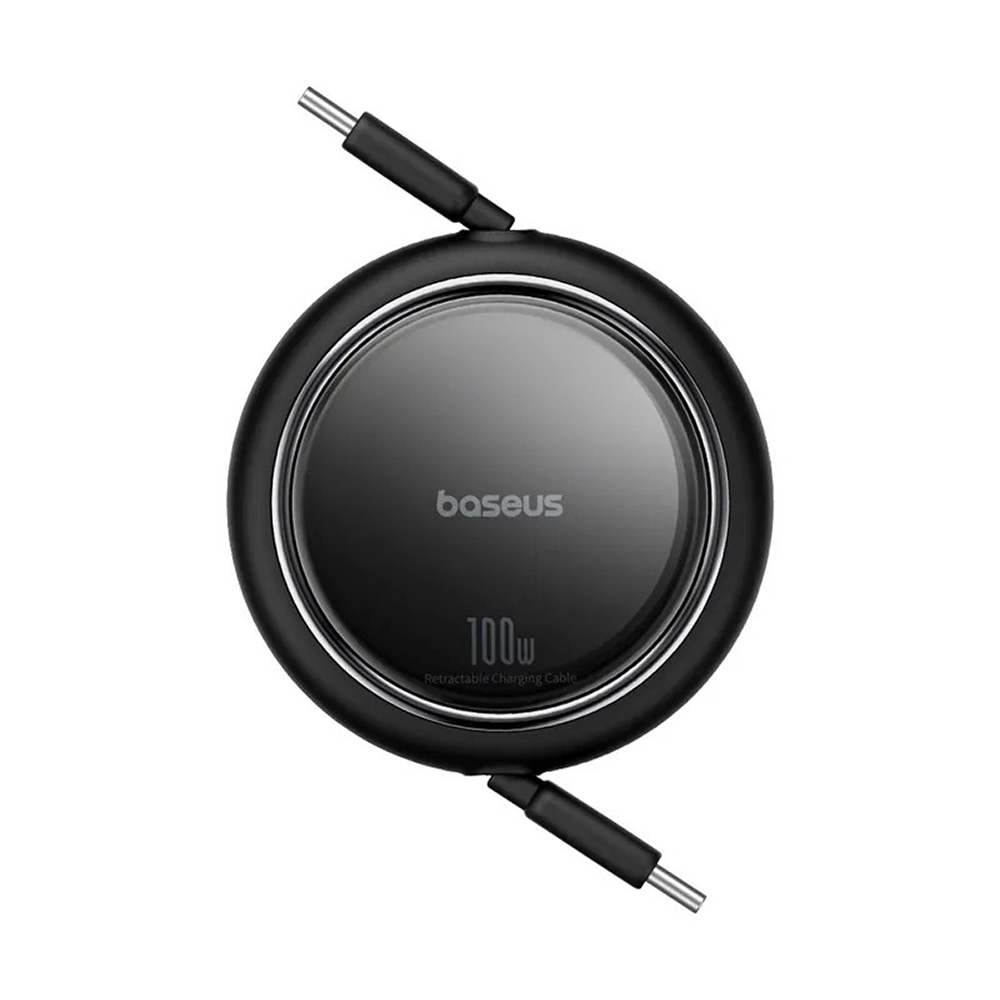 【Baseus倍思】明鏡 Mini 系列 C to C 100W 伸縮充電傳輸線 1M 星耀黑