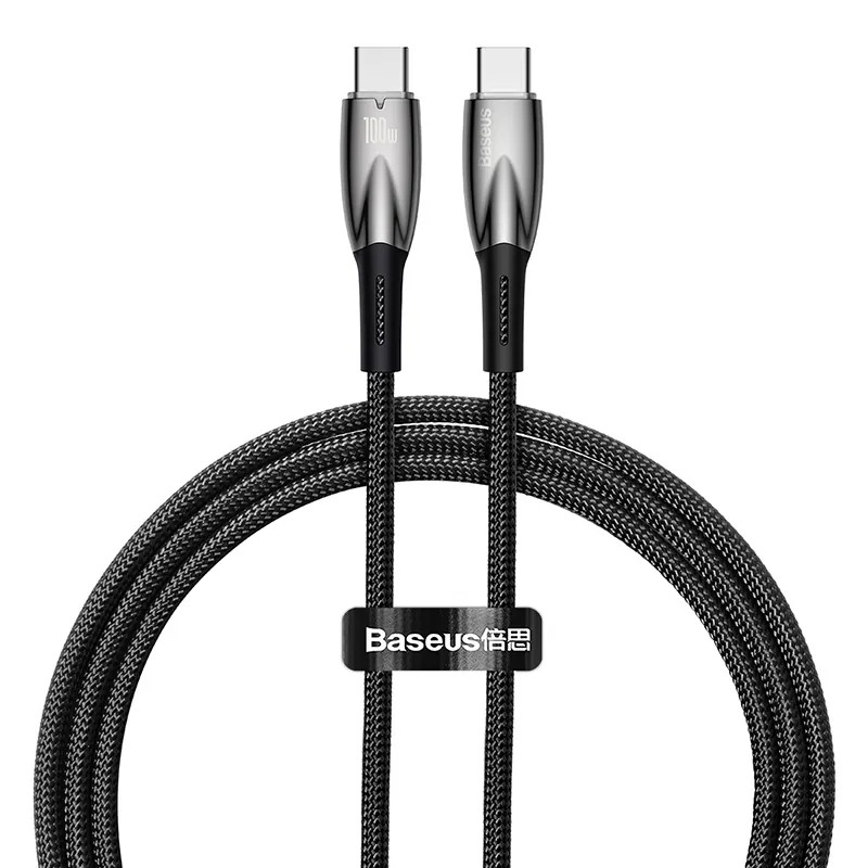 【Baseus倍思】燈環系列 C to C 100W 充電傳輸線 1M 黑色