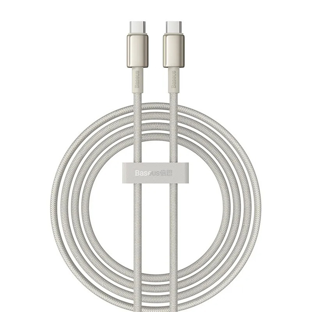 【Baseus倍思】鎢金系列 C to C 100W PD充電線 2M 星鈦金