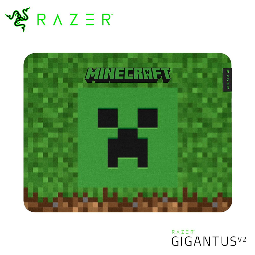 【Razer 雷蛇】Gigantus V2 巨甲蟲 中型滑鼠墊｜Minecraft 麥塊限定版