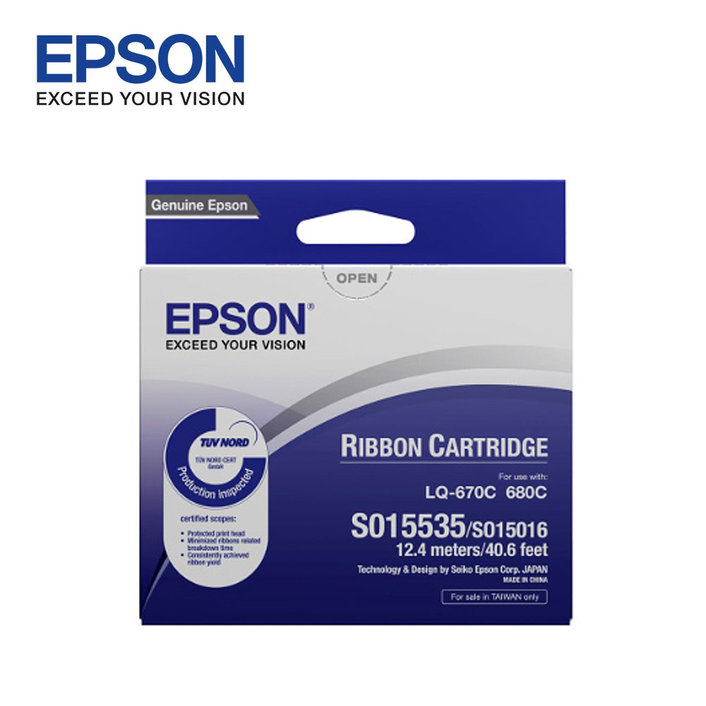 【EPSON】S015535 原廠黑色色帶