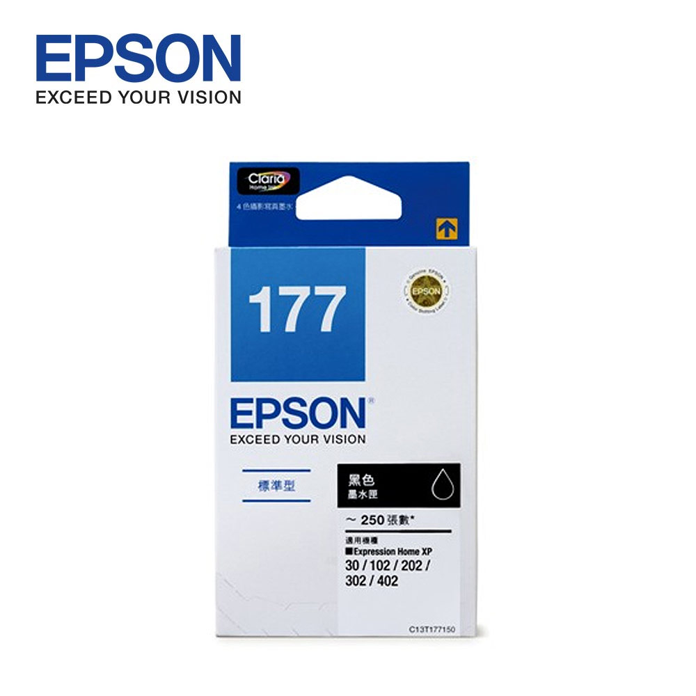 【EPSON】NO.177 T177150 標準型黑色墨水匣