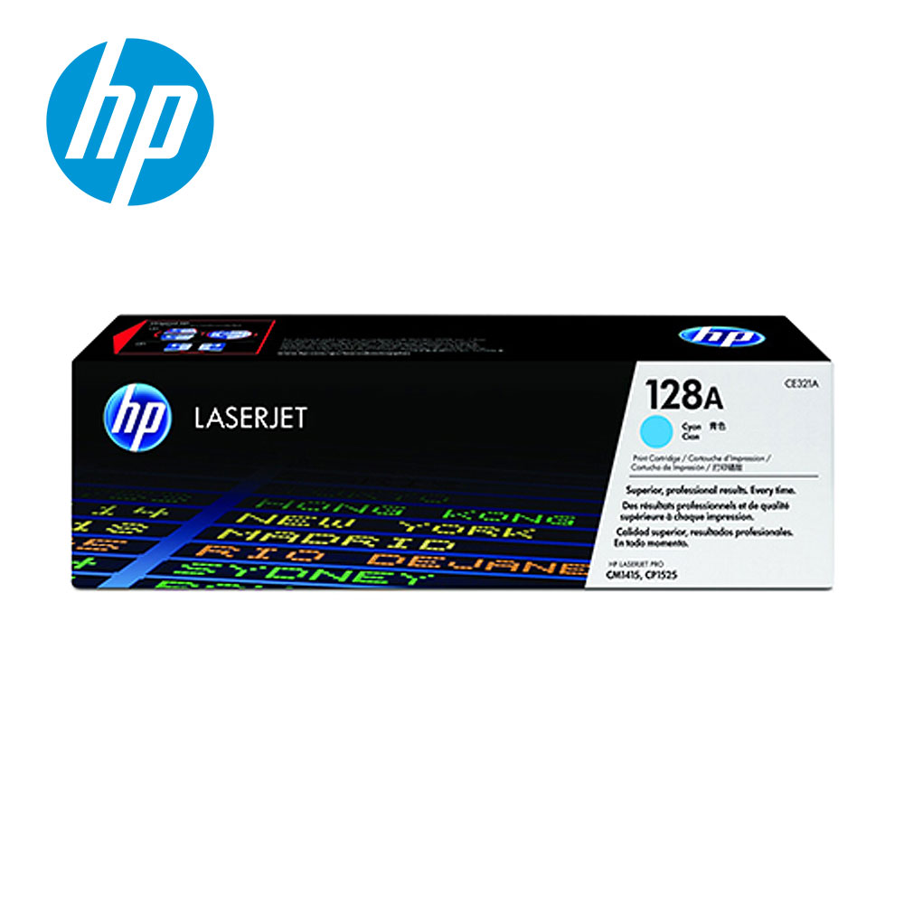 【HP 惠普】CE321A LaserJet 藍色碳粉匣 128A