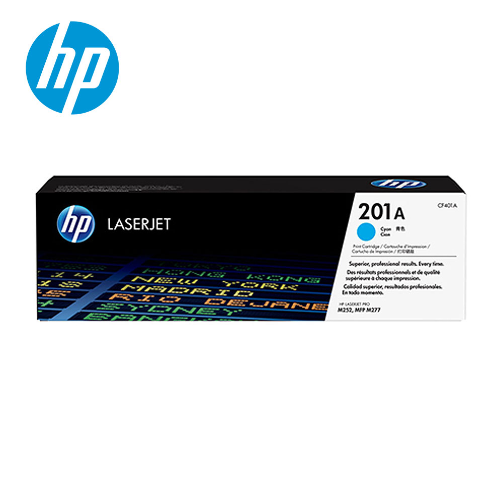 【HP 惠普】CF401A LaserJet 藍色碳粉匣 201A