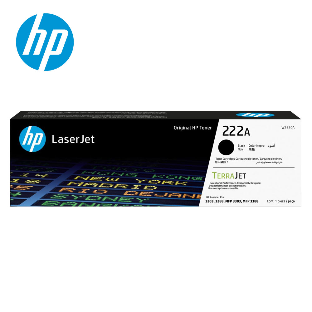 【HP 惠普】222A LaserJet 黑色原廠碳粉匣 W2220A