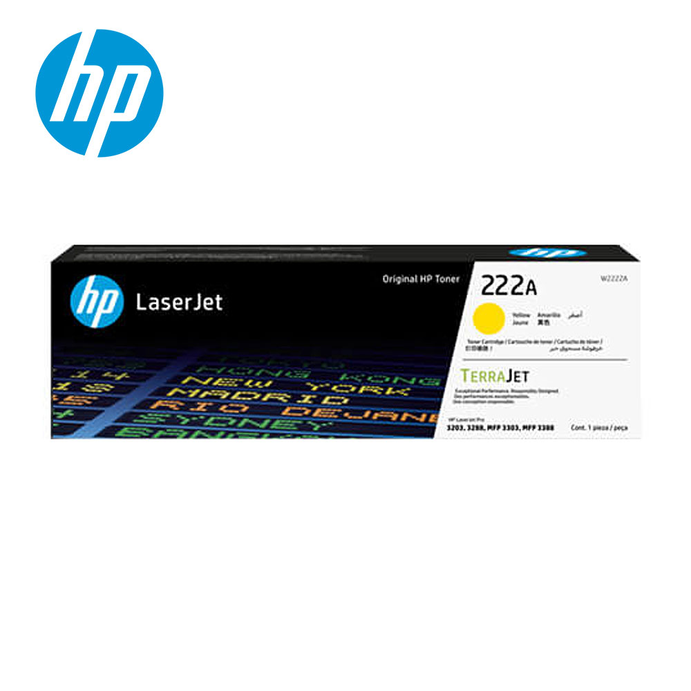 【HP 惠普】222A LaserJet 黃色原廠碳粉匣 W2222A