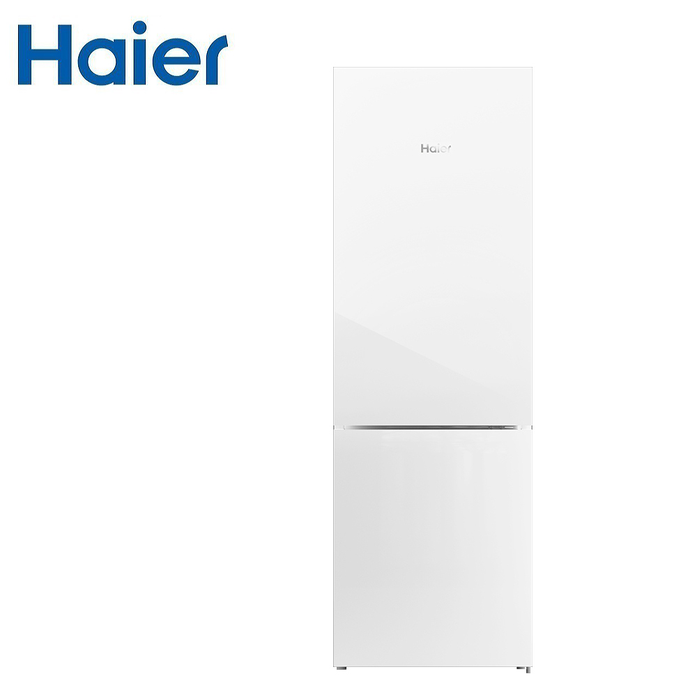 【Haier 海爾】FCR-330W｜325L一級能效 玻璃雙門冰箱 琉璃白