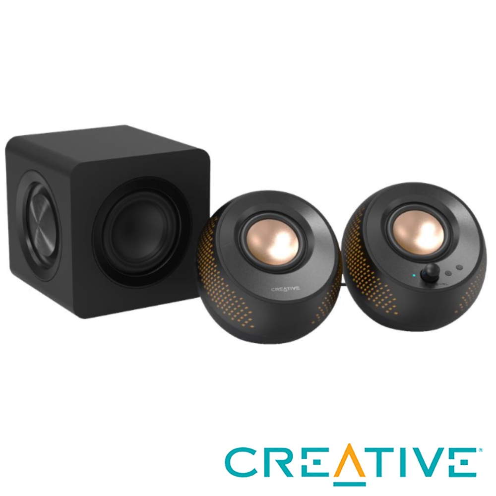 【CREATIVE】Pebble X Plus 藍牙 5.3 USB-C 桌上型喇叭 黑色