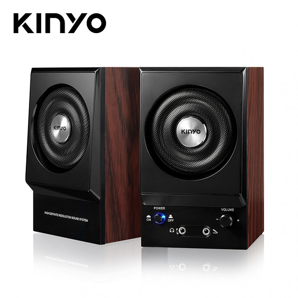 【KINYO】PS-2000 二件式木質喇叭