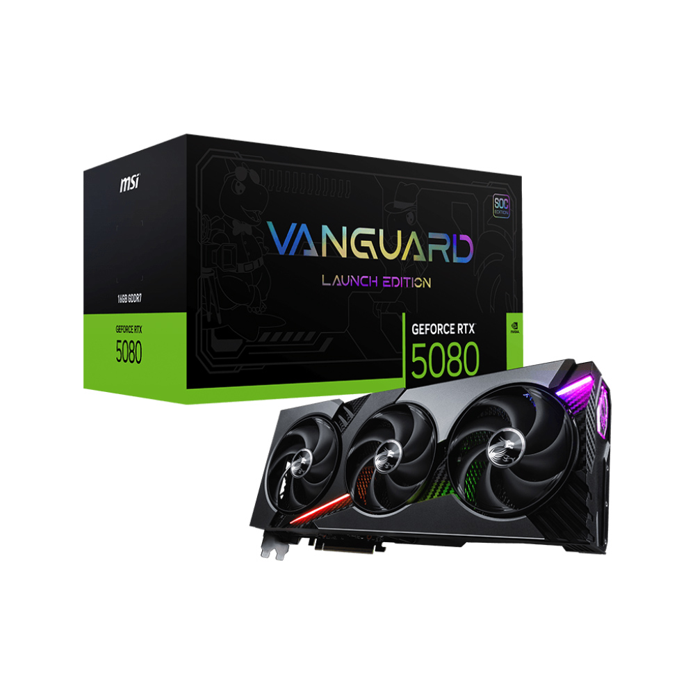 【MSI 微星】RTX 5080 16G VANGUARD SOC LAUNCH EDITION 顯示卡