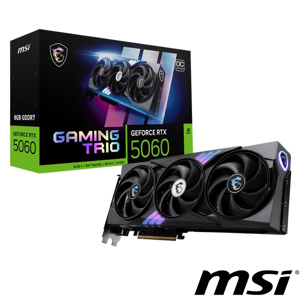 【MSI 微星】RTX 5060 8G GAMING TRIO OC 顯示卡