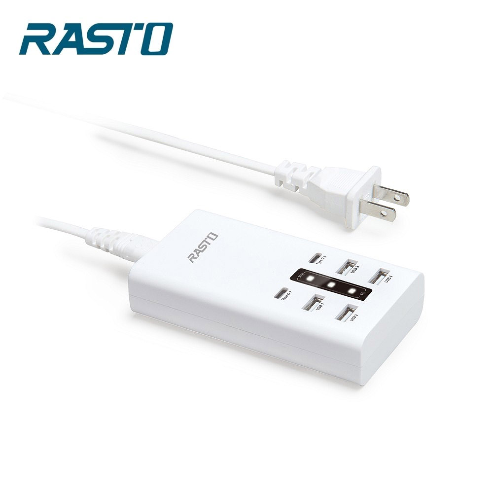 【RASTO】RB50 30W六孔4A2C快充器