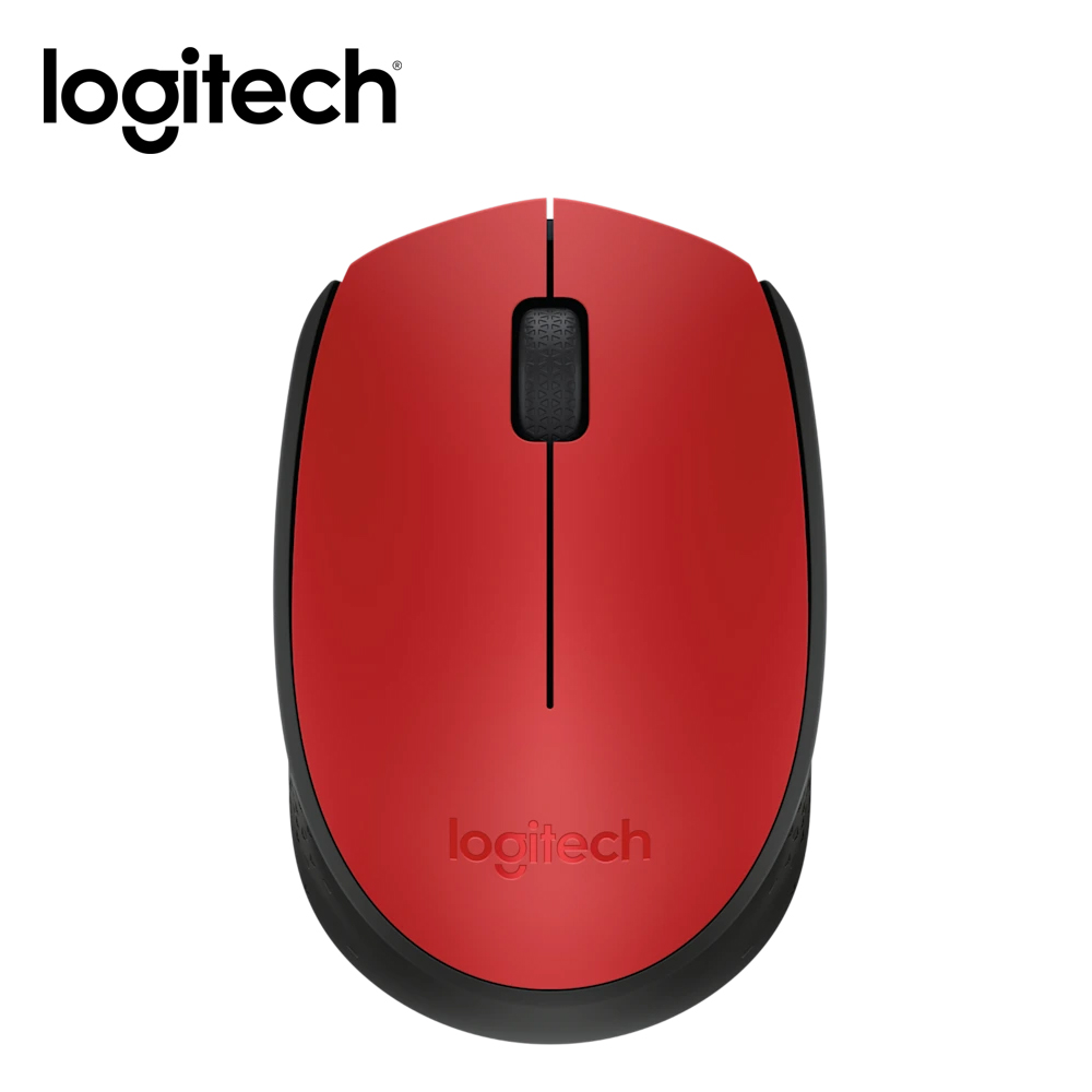 【Logitech 羅技】M171 靜音無線滑鼠 紅色