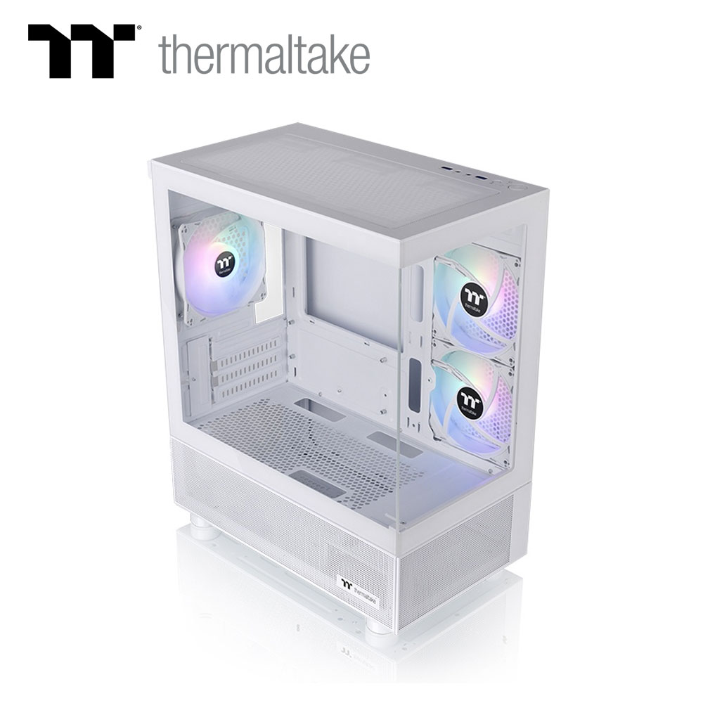 【Thermaltake 曜越】View 170 TG ARGB 強化玻璃小型機殼-雪白版