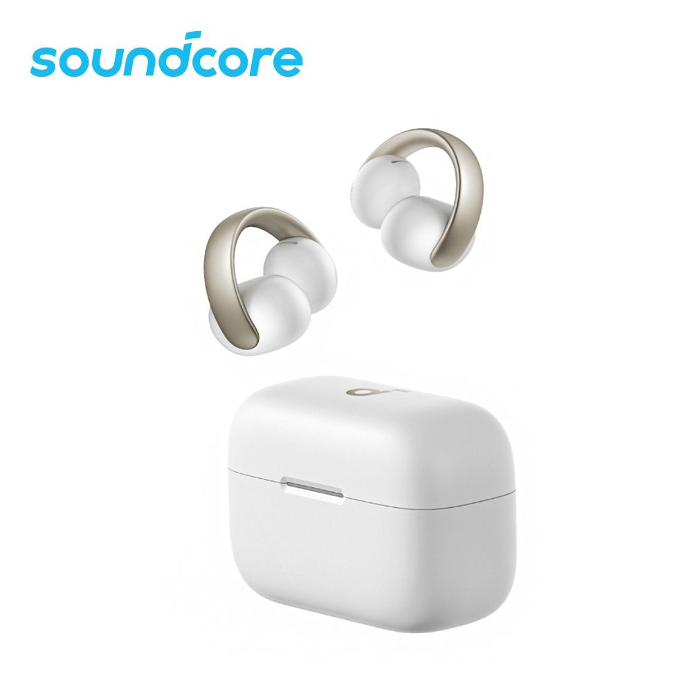 【soundcore】AeroClip 開放式藍牙耳夾耳機｜霧光白
