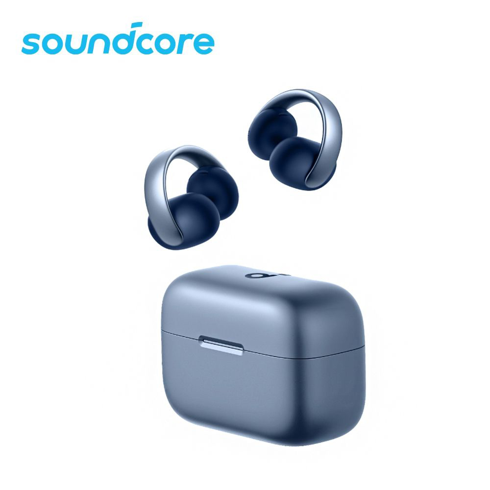 【soundcore】AeroClip 開放式藍牙耳夾耳機｜霧海藍