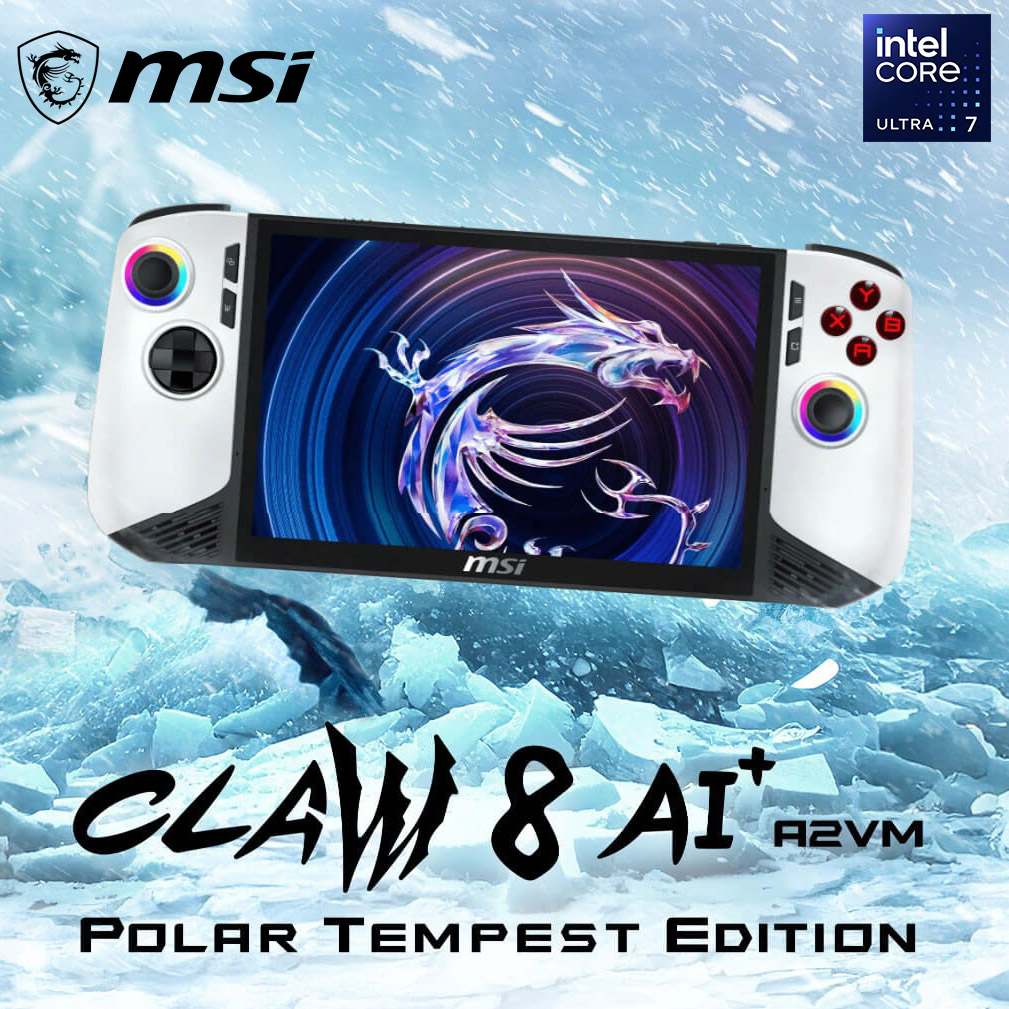 【MSI 微星】Claw 8 AI+ A2VM-087TW 電競掌機《極地風暴特仕版》