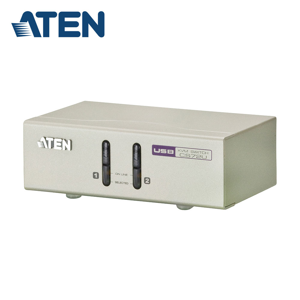 【ATEN 宏正】CS72U 2埠USB VGA/音訊 KVM多電腦切換器