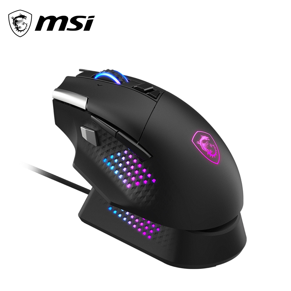 【MSI 微星】VERSA PRO 電競無線滑鼠 + MOUSE DOCK PRO 充電底座組
