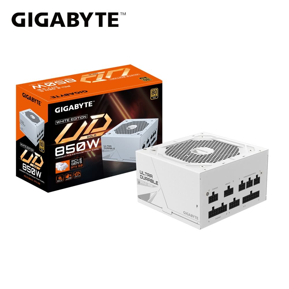 【GIGABYTE 技嘉】UD850GM-PG5W 850W 電源供應器 白色