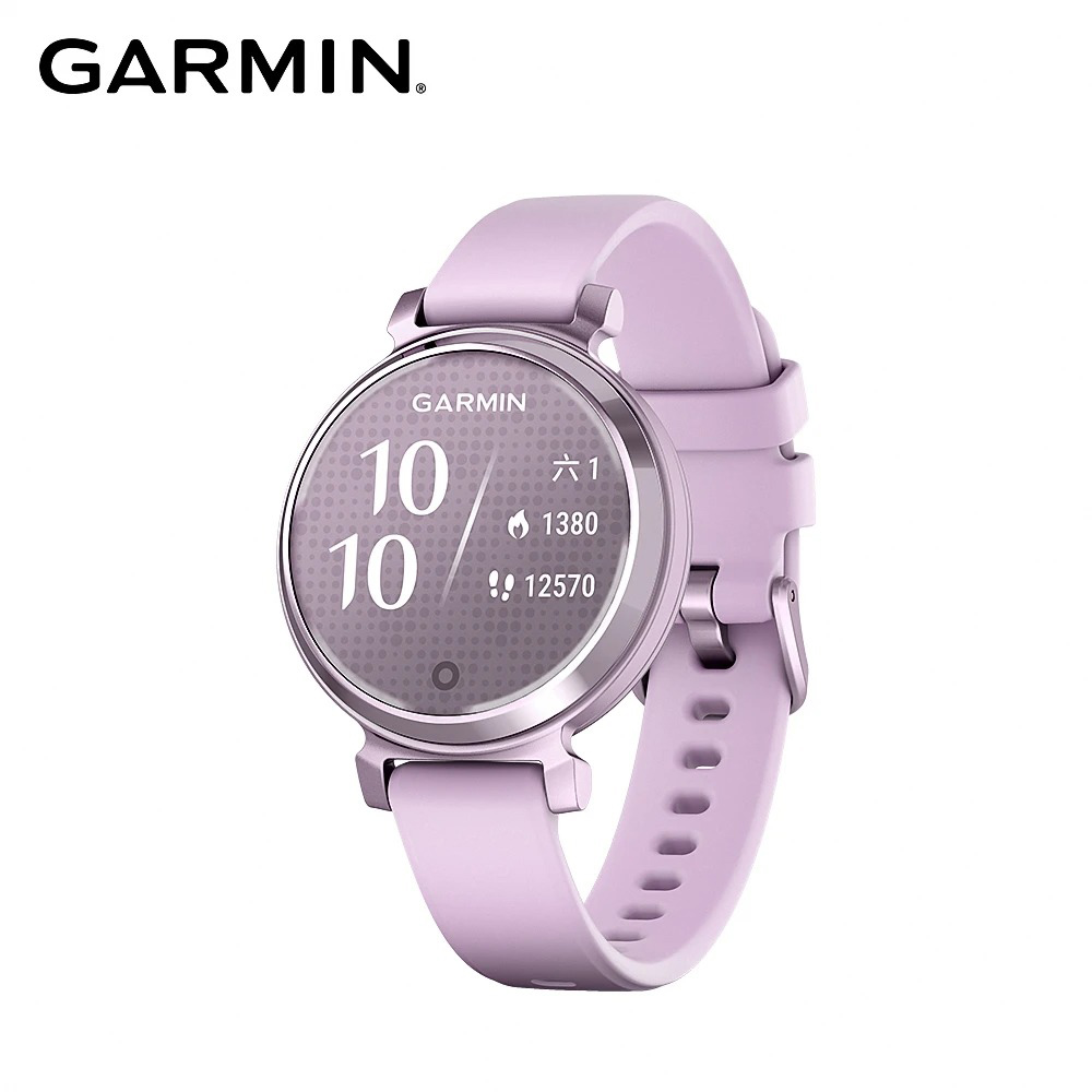 【GARMIN】Lily 2 智慧腕錶 矽膠錶帶款《泡泡紫糖》【福利良品】