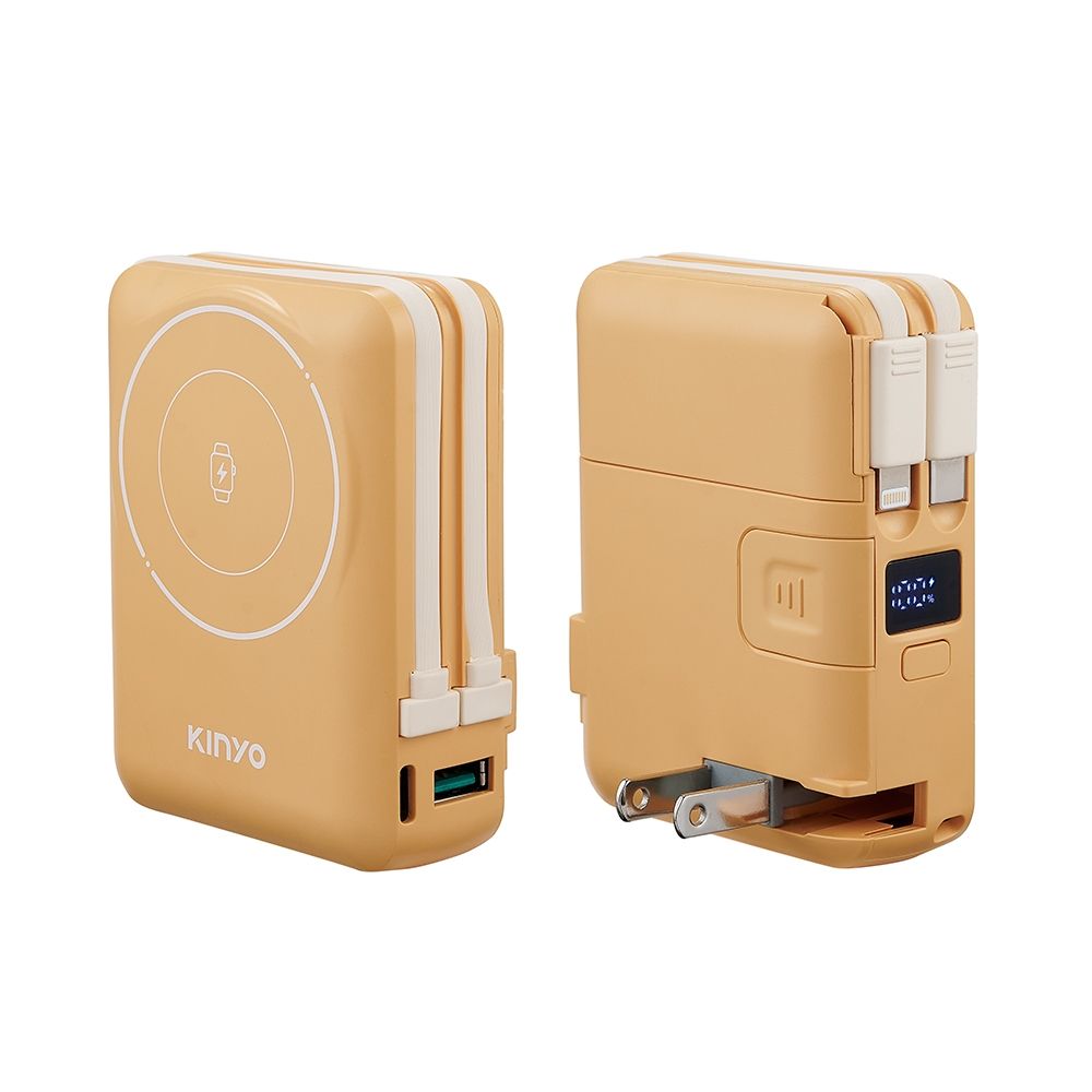 【KINYO】KPB-2656 10000mAh 九合一行動電源 黃色