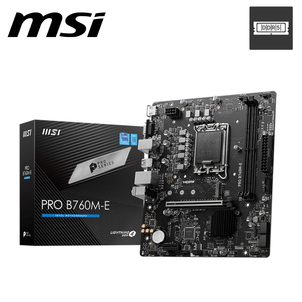 【MSI 微星】PRO B760M-E DDR5 主機板