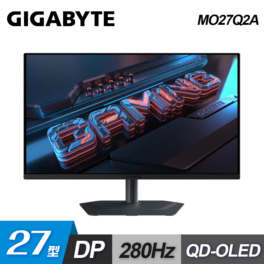 【GIGABYTE 技嘉】MO27Q2A 27型 280Hz QO-OLED 電競螢幕