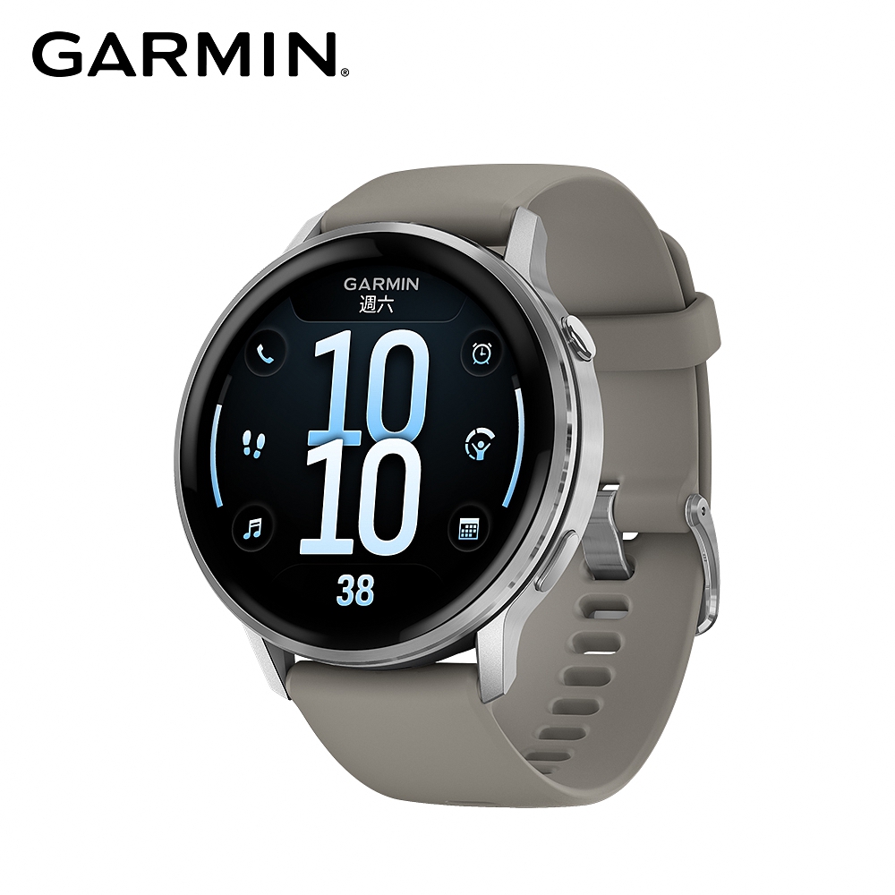 【GARMIN】VENU 4 GPS智慧腕錶 45mm《舒適灰》