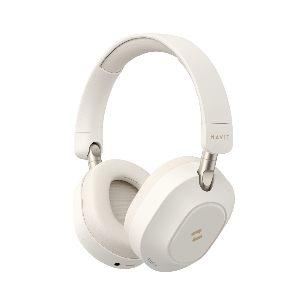【HAVIT】H668BT 長續航靜界ANC藍牙耳罩式耳機｜白色