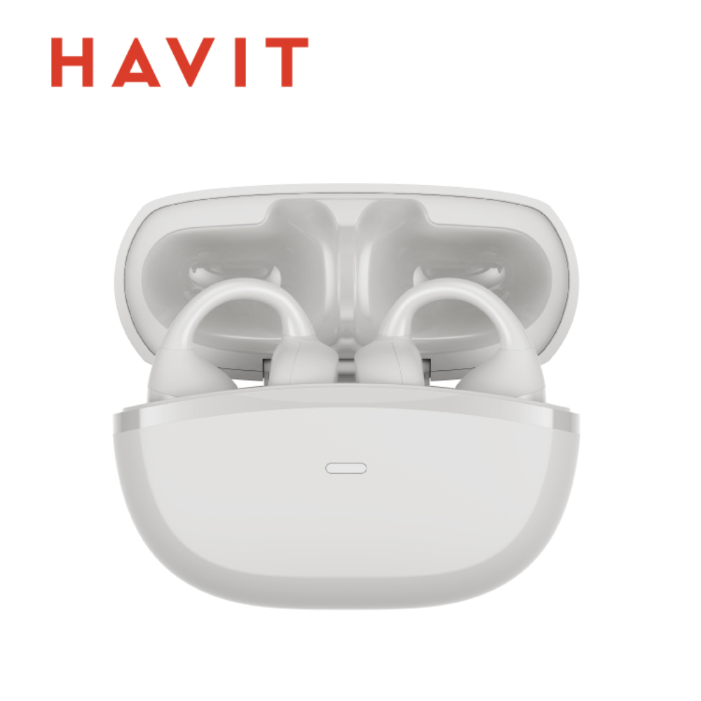 【HAVIT】OWS916 頭部追蹤耳夾開放式藍牙耳機 白色