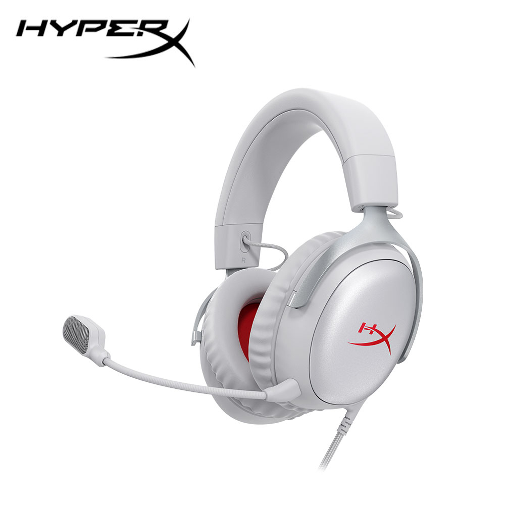 【HyperX】Cloud III 電競耳機 灰紅色