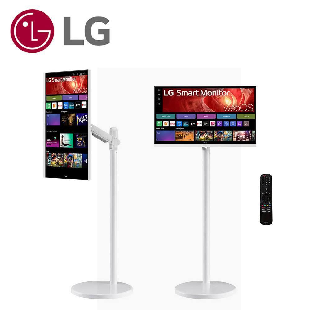 【LG 樂金】27型 HoMIE機 Lite Pro 移動式智慧聯網螢幕組｜單純配送