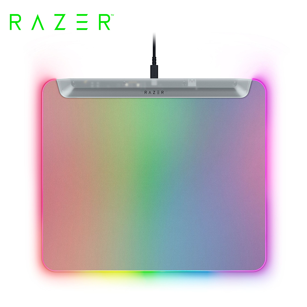 【Razer 雷蛇】Firefly V2 Pro 烈焰神蟲幻彩版鼠墊｜幻影白